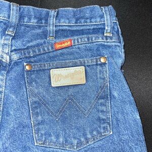 Wrangler Classic Blue Jean Shorts with Logo Patch